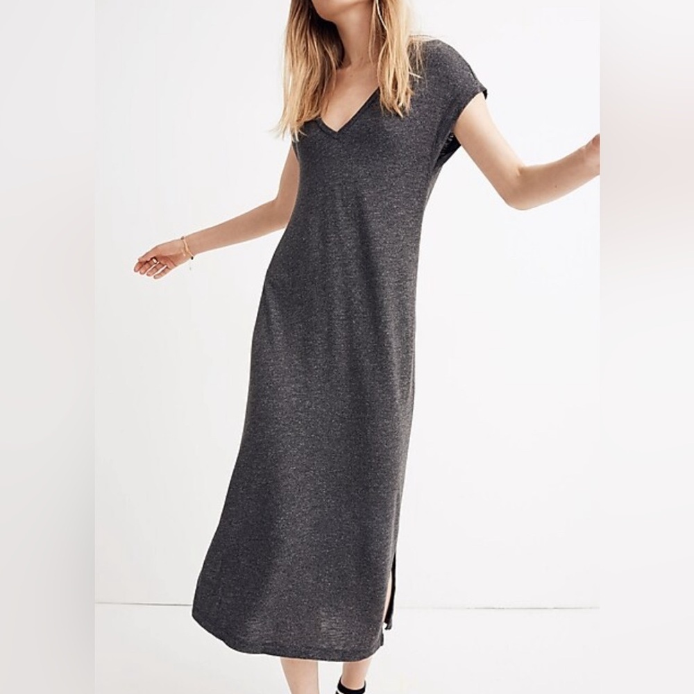 Madewell Horizon midi Jersey dress. Size large GUC super soft and try to size.